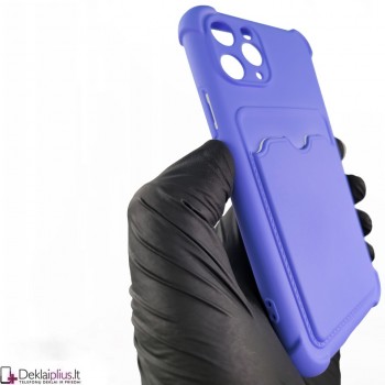 Anti-Shock dėklas su kišenėle - šviesiai violetinis (Apple Iphone 11 Pro)